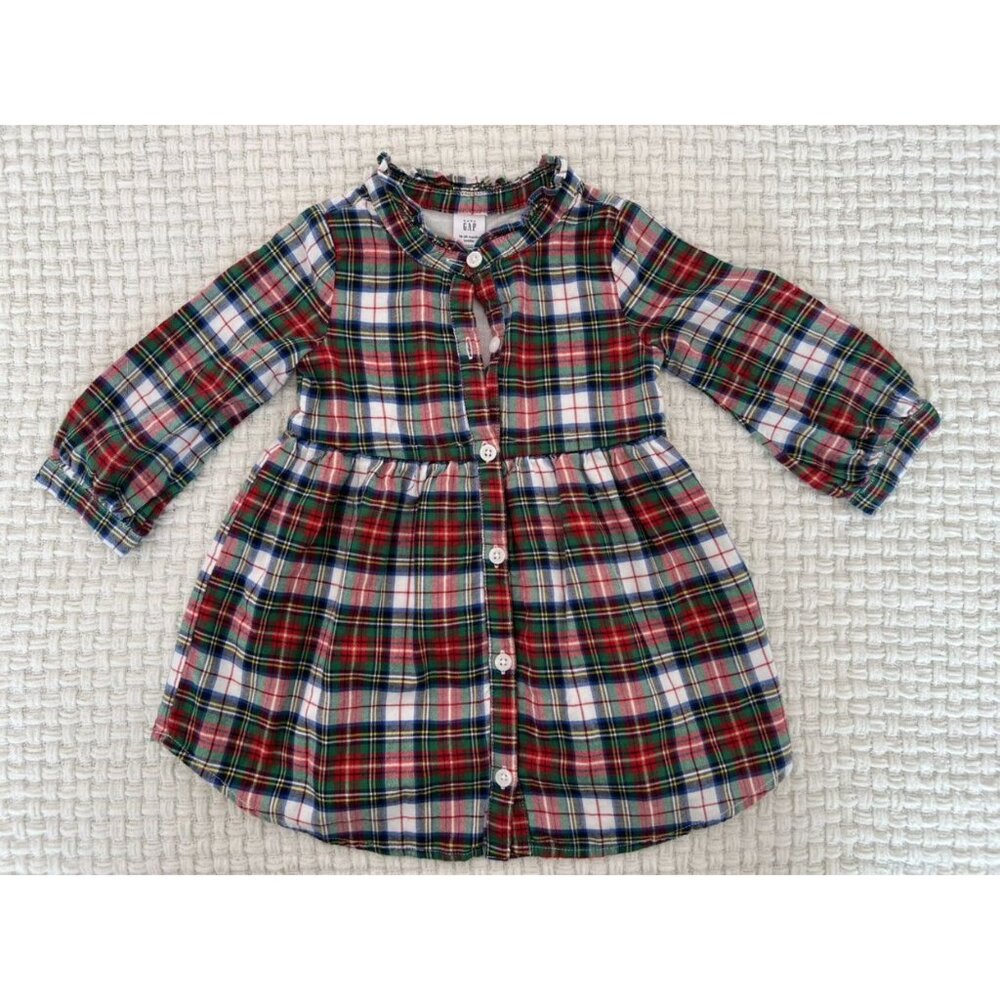 Gap Long Sleeve Plaid Dress